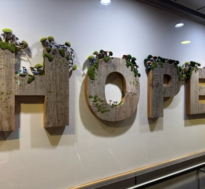 HOPE picture art on a cruise ship