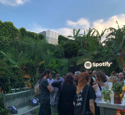 Asistentes al evento fin de año de Spotify