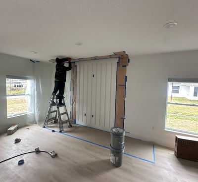 Front door replacement in Kissimmee, Florida with upgraded steel door and modern hardware — FC Innov