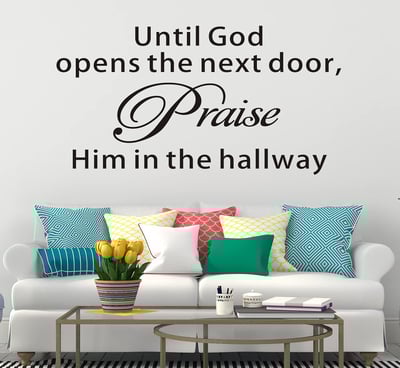 Quotes Inspirational Religious Scripture Phrase Home Art Decor Vinyl Stickers