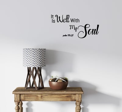Scripture Wall Decal for Living Room Bedroom Bathroom Office