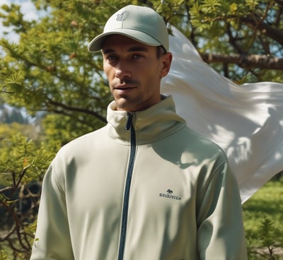 a man in a hat and a white shirt