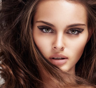 a woman with long hair and a long hair