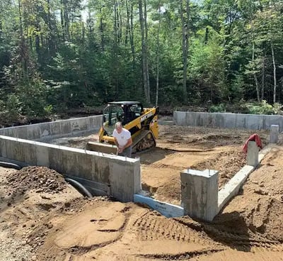 a construction worker is working on a construction site