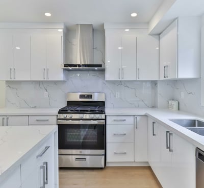 kitchen design with white finish