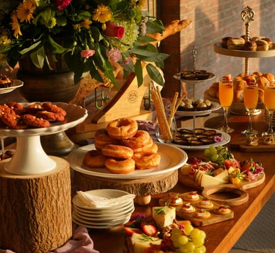 Delicious Catering Setup for Guests at an Event