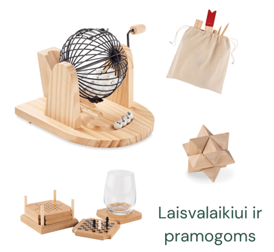 Tvarūs lauko, stalo žaidimai, galvosūkiai su įmonės atributika | ecogifts.lt