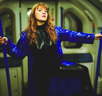 FTSH Studios model (s) Shannon Huxley UK Fetish Model UK Fetish Model, mistress, latex catsuit, pvc coat, london underground,