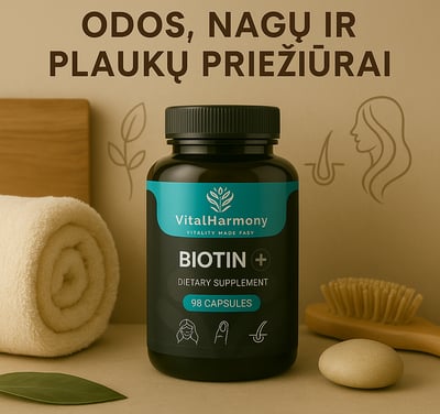Papildai, skirti odos, nagų, plaukų priežiūrai, suteikiantys natūralų grožio ir sveikatos palaikymą.