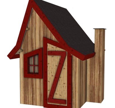 Cabane en bois pour enfant féérique