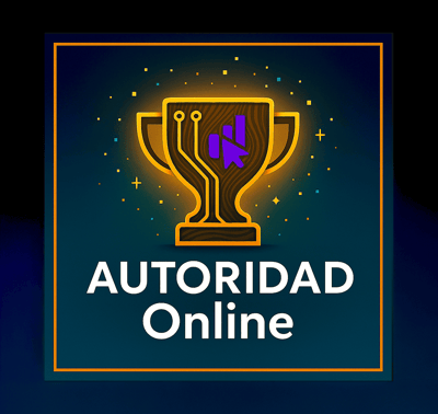 Trofeo dorado con circuitos y logo Egremy Digital, simboliza Autoridad Online para potenciar credibilidad digital.