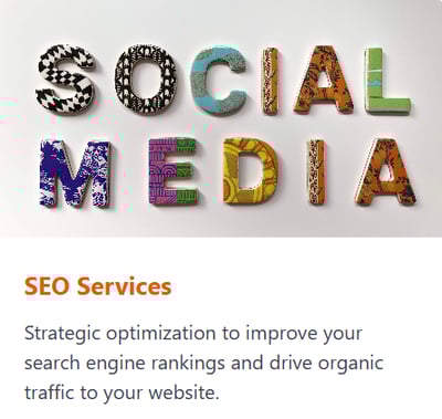 a graphic portraying the words social media, with words below