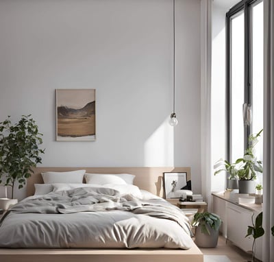 bedroom after regular cleaning