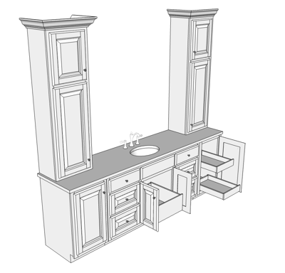 3D Vanity Drawing