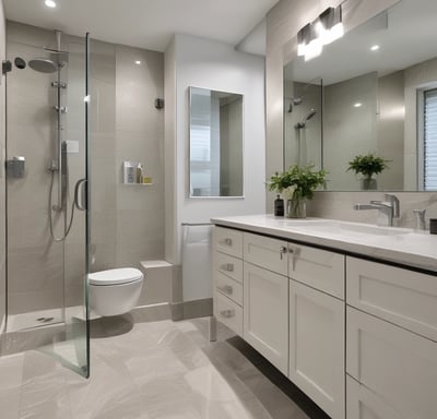 a renovated bathroom project