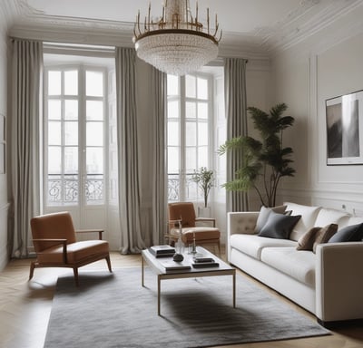A modern interior featuring high ceilings and rows of glass-panelled walls, creating a spacious, well-lit corridor. The architectural design incorporates clean lines, with balconies and lighting fixtures enhancing the sense of openness.