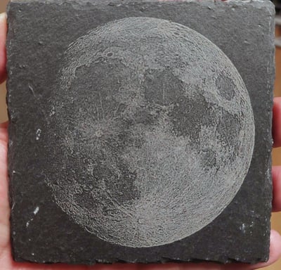 Untersetzer mit Mondfoto