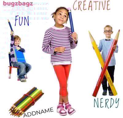 personalise your kids colour pencils by adding their names