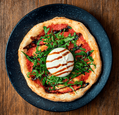 Pizza de Burrata de Búfala