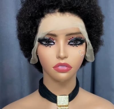 High quality Afro curl human hair lace wigs
