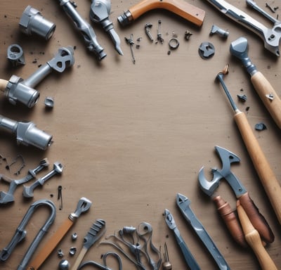 An aerial view of a suburban housing complex with rows of houses arranged in a grid-like pattern. The houses feature dark roofs and light-colored walls. Streets with trees are laid out between the houses, and a large rectangular building is visible on the right side. The landscape includes patches of greenery and several parked vehicles.