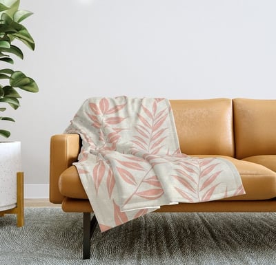 Coral Dreams Throw Blanket by Fresh Wave Lab