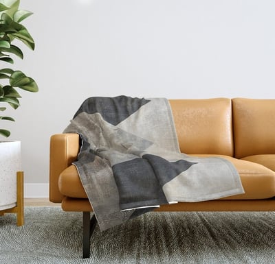 Minimalist Mountainscape Throw Blanket by Fresh Wave Lab