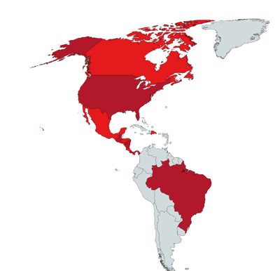 a map of the world with a map of the countries