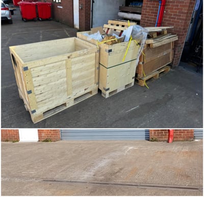 wooden palllets business in worcester city center