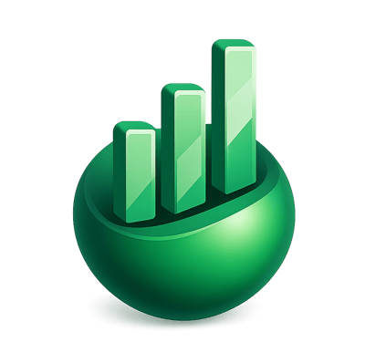 green icon with a graph for tampa bay commercial real estate