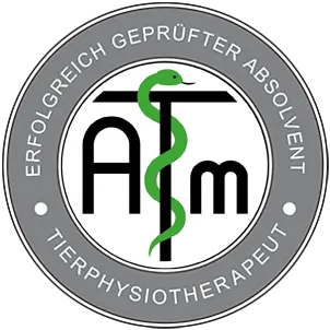 Logo ATM erfolgreich geprüfter Absolvent Tierphysiotherapuet