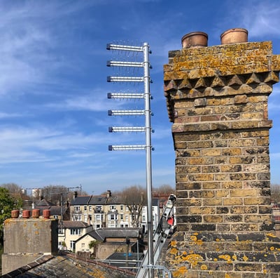antenna mounted on chimney