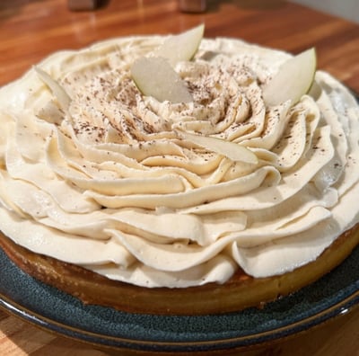 tarte poire ganache montée vanille