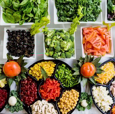 a variety of different types of vegetables and fruits