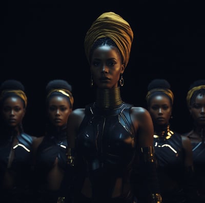 a group of black women standing together