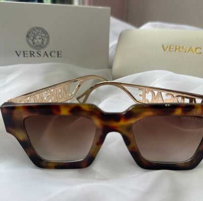 Gafas versace de sol rectangulares carey