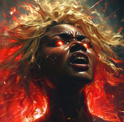 a woman with a superpowers