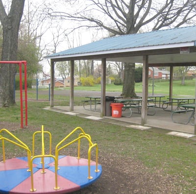 Playground and picnic pavilion at Crescent Hills Park