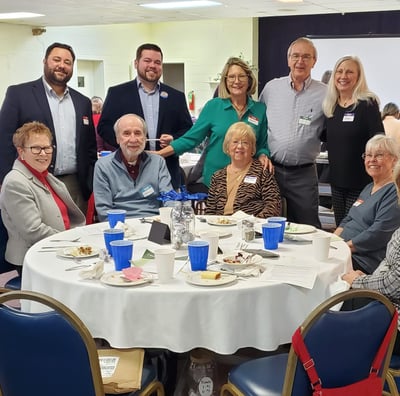People gathered around the table at the Crescent Hills Civic Association's annual MLK luncheon