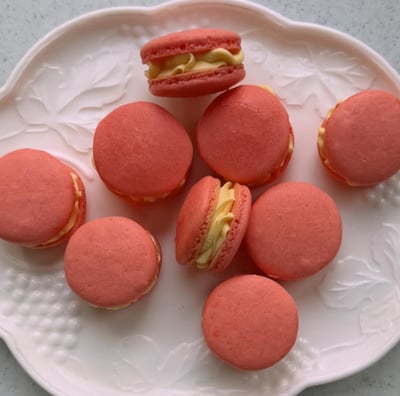carefully designed French macaroons