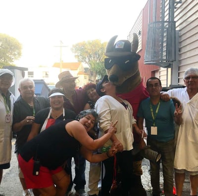 a group of people posing for a picture