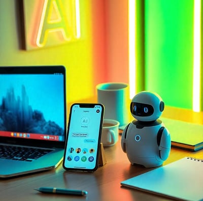 a robot that is sitting on a desk