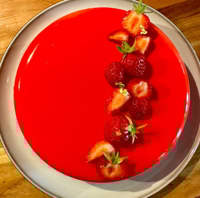entremet vanille fraise