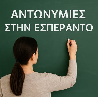 a woman is writing on a chalkboard with the words antonymick