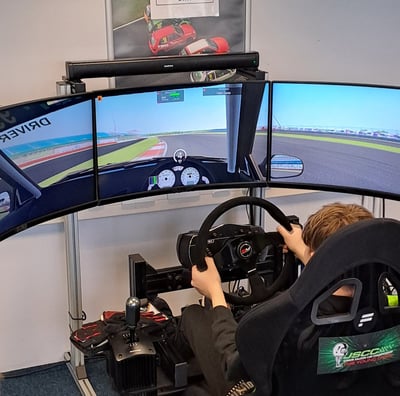 Nathan Williams Racing on a Sim Rig