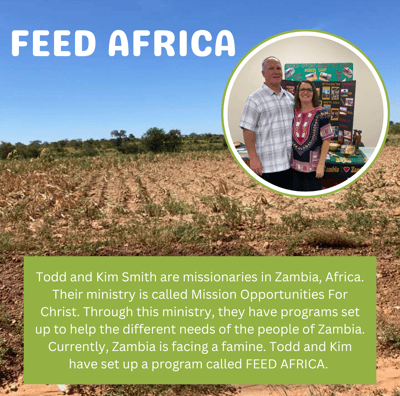 a ministry description for Todd and Kim smith; missionaries to Africa