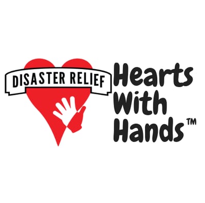 a logo for hearts with hands