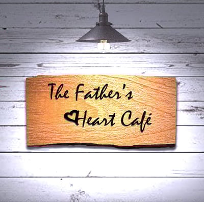 a logo for the father's heart cafe