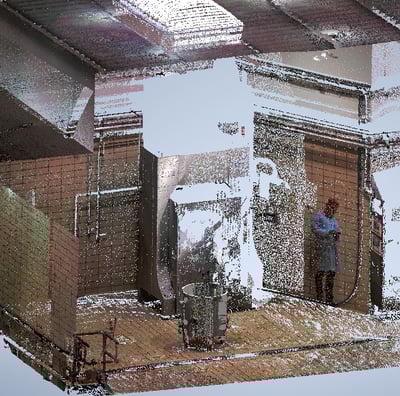 Escaneo 3D de sala de mezclas