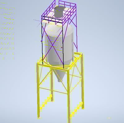 Silo modelado 3d